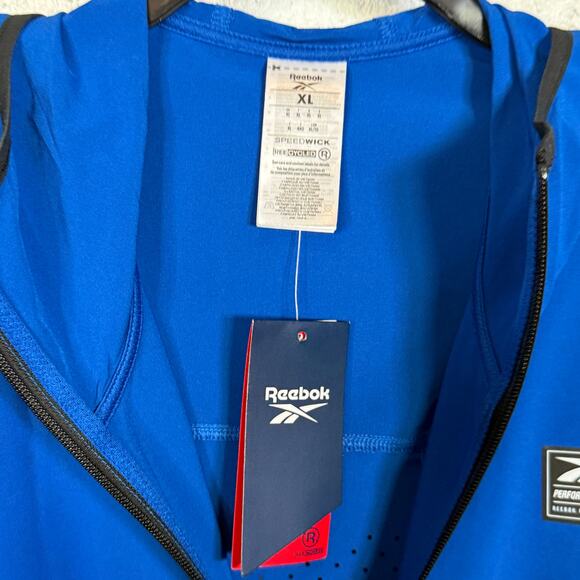 Reebok Men's Certified Athletic-Fit Vector Training Jacket, Vector Blue XL - Picture 8 of 9